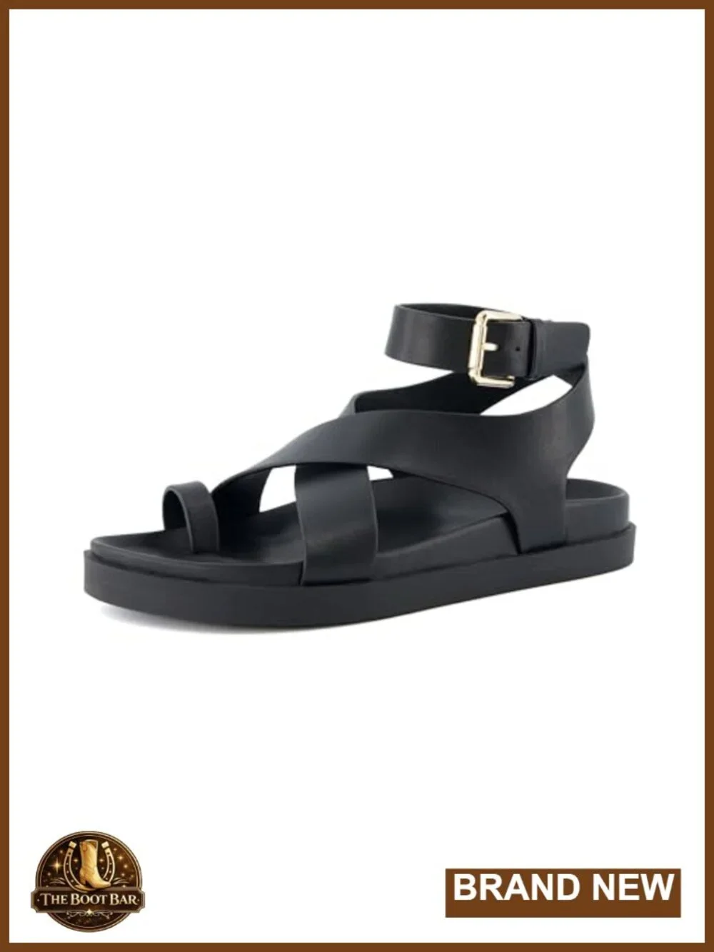 Women's Platform Sandals with Adjustable Ankle Strap and Non-Slip Outsole
